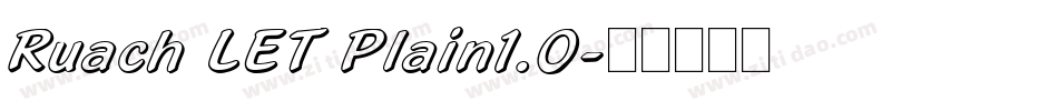 Ruach LET Plain1.0字体转换